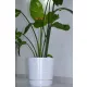  Kerd Blumentopf 31 cm x 32,5 x 31 cm Durchmesser 32,5 cm Kunststoff weiß, chrom, schwarz, Grau- und Silbertöne, mehrfarbig