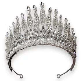  Barocke Tiara, Hochzeitsdiadem, Krone, Silber