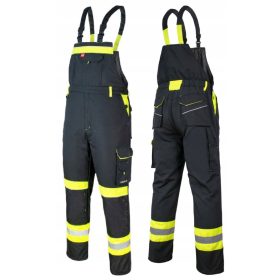 VIS-ARBEITS-BIB-HOSE, robust, viele Taschen, REFLEKTIEREND
