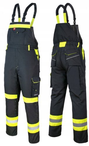 VIS-ARBEITS-BIB-HOSE, robust, viele Taschen, REFLEKTIEREND