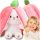  KANINCHEN IN EINER KAROTTE Maskottchen Hase Karotte Hase Plüsch GROß XL 35 cm