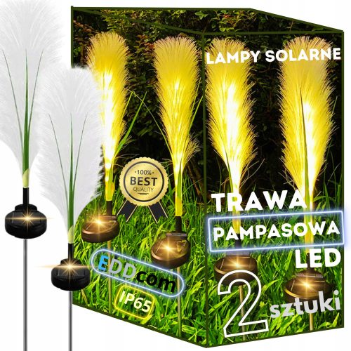  Eddcom eingebettete Solarlampe weiß 85 cm 2 Stk.