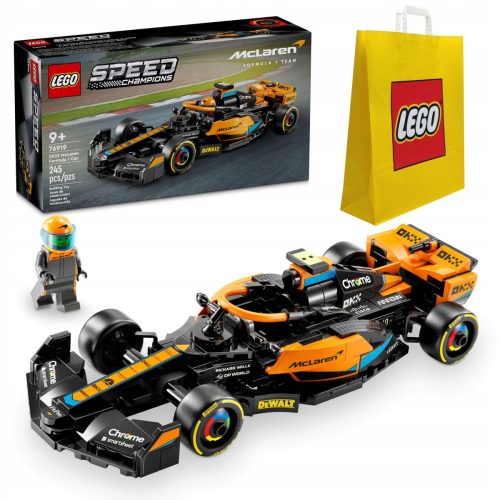  LEGO Speed Champions 76919 McLaren Formel-1-Rennwagen 2023 + LEGO 6315792 VP PAPIERBEUTEL MEDIUM M 34X41X10 TE