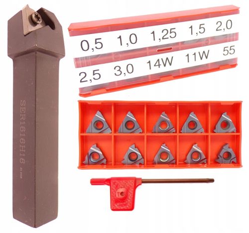 Wendemesser SER 16x16 H16 1 St. + Einsatz 10 St. SH 16ER 60° 55°
