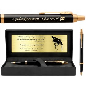    Parker IM Black GT Kugelschreiber mit Gravur. Geschenk für den Lehrer eines Schülers