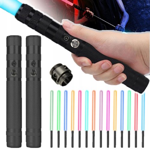  2 STÜCK LICHTSCHWERT GLÜHENDES KRIEGER-LED-LICHT MIT SOUND STAR WARS 14RGB