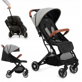  MoMi Estelle Kinderwagen, grau und schwarz