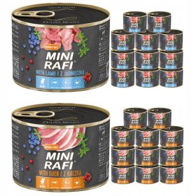  24x Rafi Mini Nassfutter für Hunde Geschmacksmischung 185g