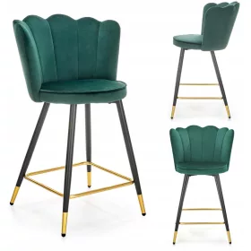  H106 dunkelgrüner Hocker - HALMAR