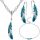  SET AUS 925 SILBERFEDERSCHMUCK