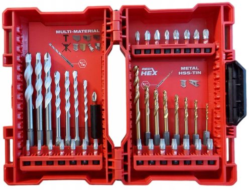  Milwaukee Bohrer- und Bit-Set 4932479854 39-teilig rot