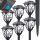  Eddcom eingebettete Solarlampe, schwarz, 45 cm, 6 Stk.