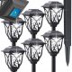  Eddcom eingebettete Solarlampe, schwarz, 45 cm, 6 Stk.