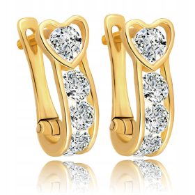  Euforia Herzohrringe, Rosa und Gold