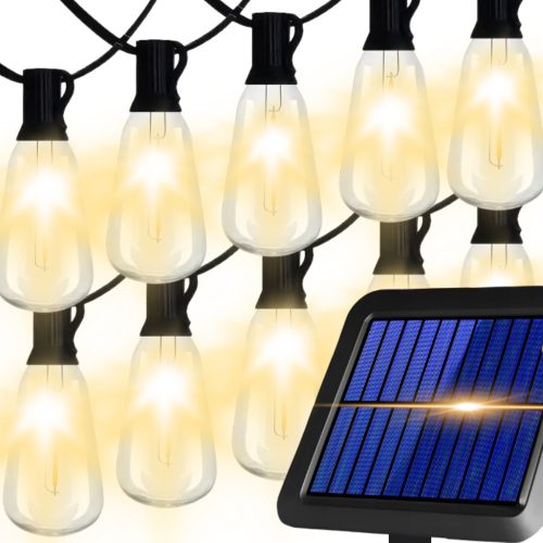  Eddcom eingebettete Solarlampe, schwarz, 500 cm, 20 Stk.