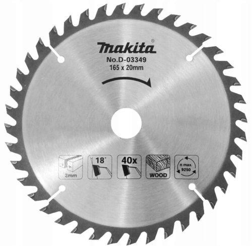  Makita D-03349 Holzbearbeitungsscheibe 165/20 mm