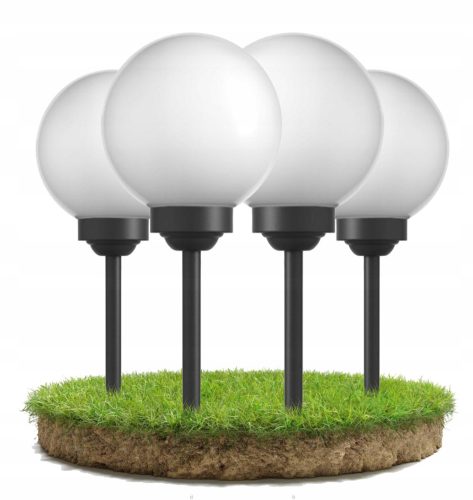  Smartled Solar-Einbauleuchte, schwarz, 37,5 cm, 4 Stk.