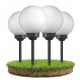  Smartled Solar-Einbauleuchte, schwarz, 37,5 cm, 4 Stk.