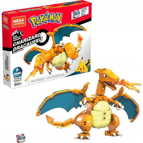  MEGA BLOKS BLOCKS POKEMON CHARIZARD FIRE BATTLE BEWEGLICHE FIGUR 222 EL.