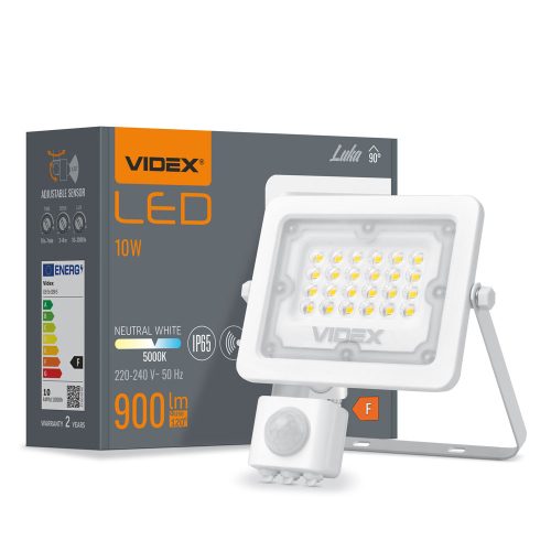  Weißer LED-Fluter 10W 5000K 900lm MIT SENSOR
