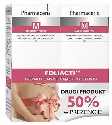 PHARMACERIS M Foliacti Doppelset - Krem zur Vorbeugung von Dehnungsstreifen, 2x150ml