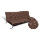  Gartenkissen-Set 180x60x50 cm für Hollywoodschaukel Wasserdicht Braun