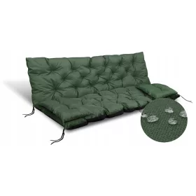    Gartenkissen-Set 180x60x50 cm für Hollywoodschaukel, wasserfest, Grün