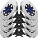  MAXSELL eingebettete Solarlampe Silber 12,6 cm 8 Stk.