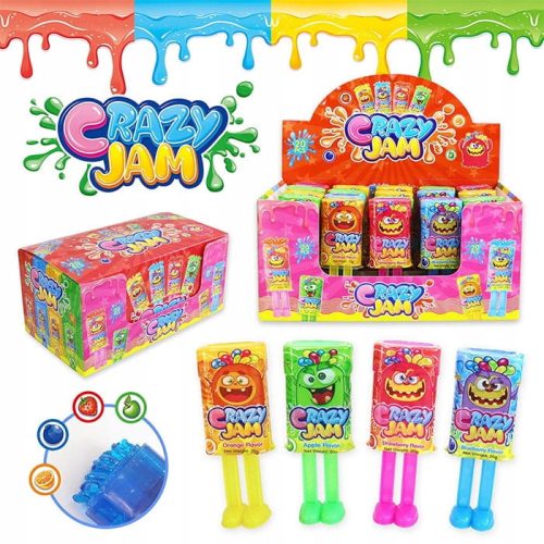 Crazy Jam Flüssige Süßigkeiten - Geschmacksmix, 20 Stück
