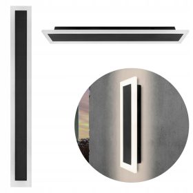    Masterled Gartenwandleuchte weiß, schwarz, integrierte 19-W-LED-Quelle