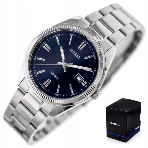  Casio Herrenuhr MTP-1302PD-2AVEF, Stahldatum, Armband + BOX