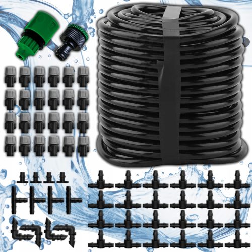  BEWÄSSERUNGSSYSTEM GARTEN WASSERVORHANG-KIT SCHLAUCH SPRINKLER NEBEL 20M