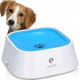    Els Pet einzelner Futternapf aus Kunststoff, weiß, Blautöne, 2 l