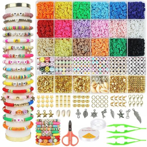  PERLENSET ZUR HERSTELLUNG VON SCHMUCK, ARMBÄNDERN, CHARMS, HERZ, BUCHSTABEN