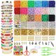  PERLENSET ZUR HERSTELLUNG VON SCHMUCK, ARMBÄNDERN, CHARMS, HERZ, BUCHSTABEN