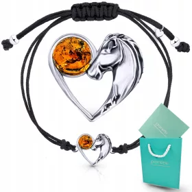  Silbernes Bernsteinarmband mit modischem Engelsflügel, 925