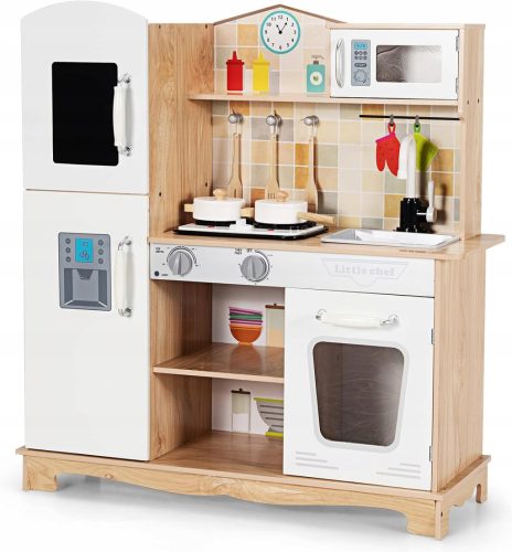  Kinderküche aus Holz mit Küchenzubehör