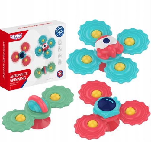  SPINNER FIDGET UFO SPINER SENSORISCHER ANTI-STRESS-SAUGNAPF 3in1 WOOPIE