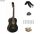  SEVILLA KLASSISCHE GITARRE 4/4 SCHWARZ MATTE + KOSTENLOSE GESCHENKE