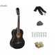  SEVILLA KLASSISCHE GITARRE 4/4 SCHWARZ MATTE + KOSTENLOSE GESCHENKE
