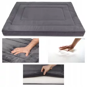    Extrasen Orthopädisches Hundebett, Grautöne, 130 cm x 90 cm