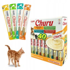  INABA cremiger Leckerbissen mit Huhn für Katzen 40x14g