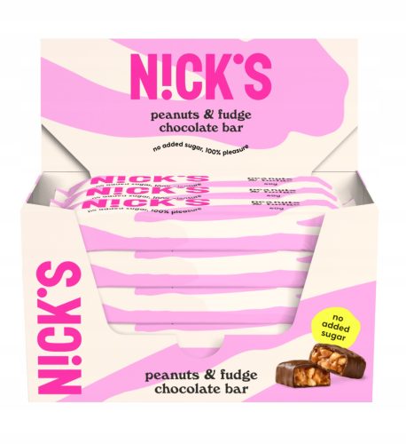 Keto-Freundliche Schokoladenriegel mit Erdnüssen ohne Zucker von Nick's, 15 Stück