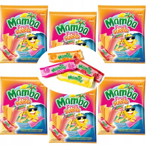 Mamba Surfer Kaubonbons – 6x140g Packung mit vielfältigen Fruchtgeschmäcken
