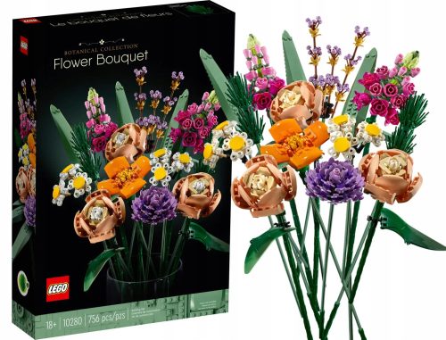  LEGO ICONS 10280 Blumenstrauß + künstlicher Blumenstiel Bedienungsanleitung 4-tlg