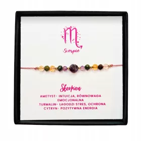    ARMBAND STERNZEICHEN SKORPION AMETHYST CITRIT TURMALIN ARIANNASTORE