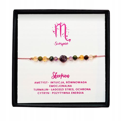  ARMBAND STERNZEICHEN SKORPION AMETHYST CITRIT TURMALIN ARIANNASTORE