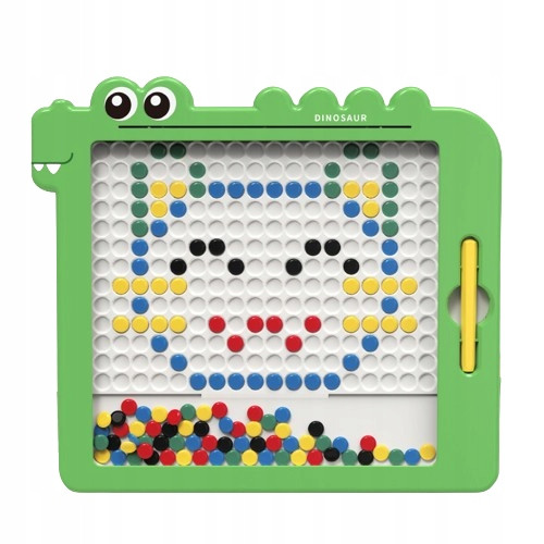  Dino Board – eine Magnettafel mit Montessori MagPad Mosaikscheiben