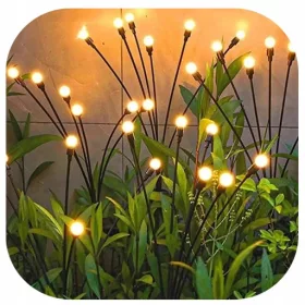  Solarlampe, schwarz, 73 cm, 2 Stk.