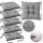  Gartenstuhlkissen 6x 42x42cm geknotetes wasserdichtes gestepptes Set
